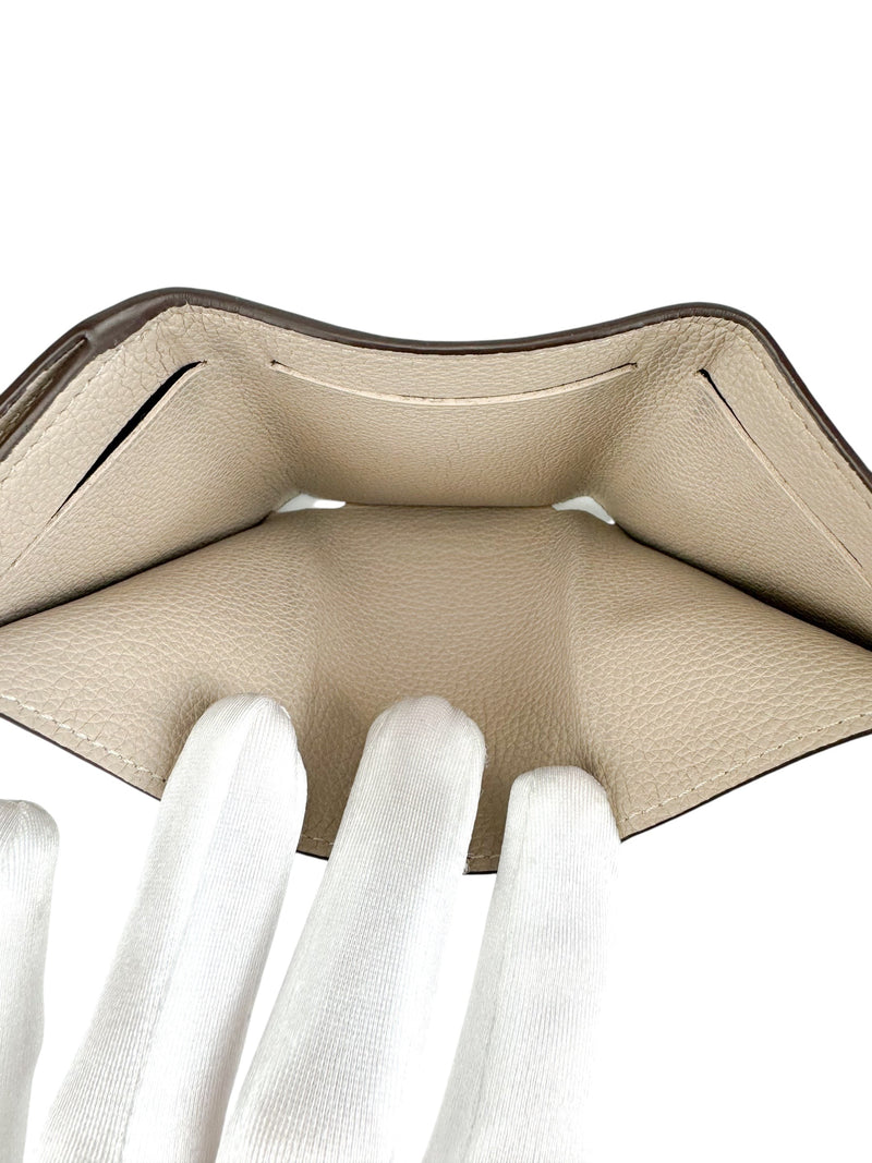 Louis Vuitton Beige Lock Mini Wallet