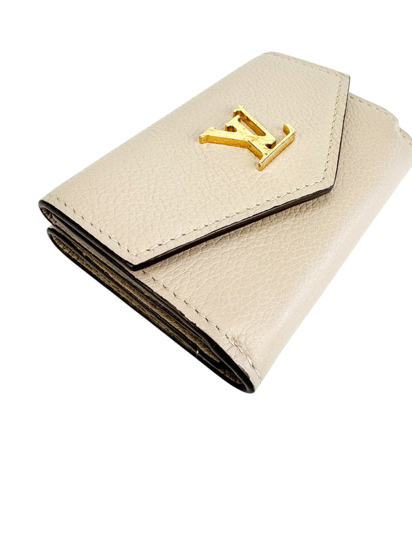 Louis Vuitton Beige Lock Mini Wallet