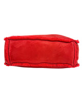 Chanel Red Shearling Tote