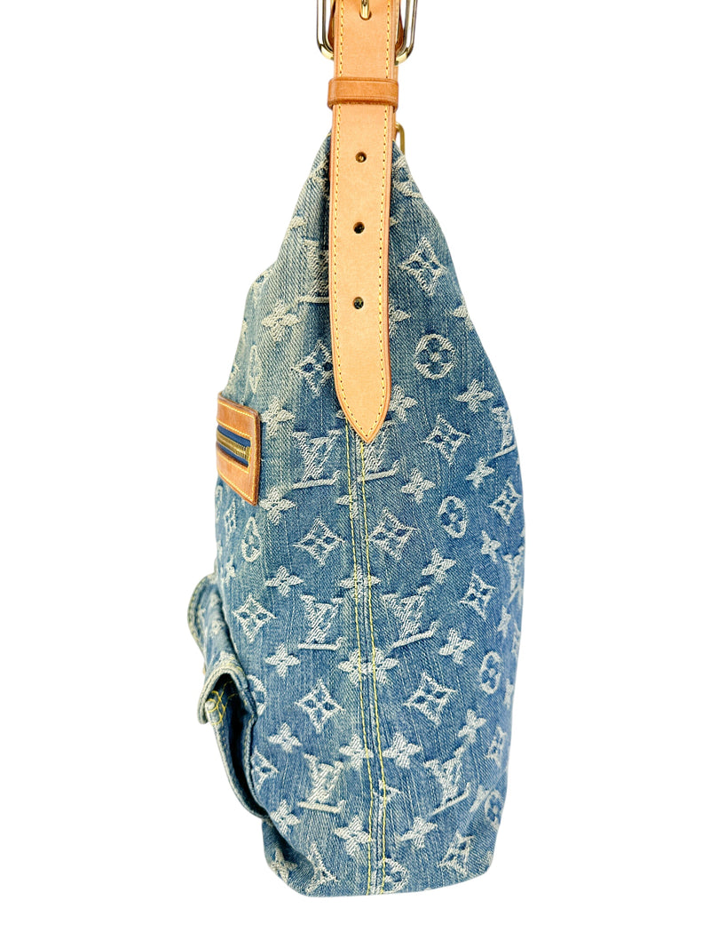 Louis Vuitton Vintage Denim Monogram Baggy GM