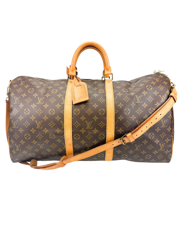 Louis Vuitton Vintage Monogram Canvas Keepall Bandouliere 55