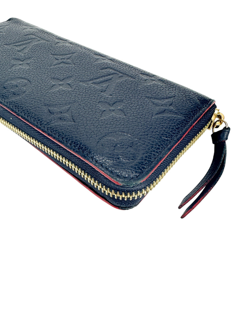 Louis Vuitton Marine Rouge Empreinte Zippy Wallet (Full Set)