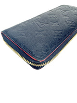 Louis Vuitton Marine Rouge Empreinte Zippy Wallet (Full Set)