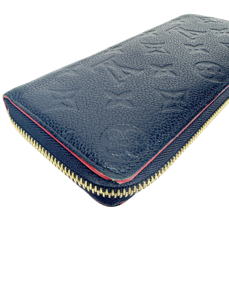 Louis Vuitton Marine Rouge Empreinte Zippy Wallet (Full Set)