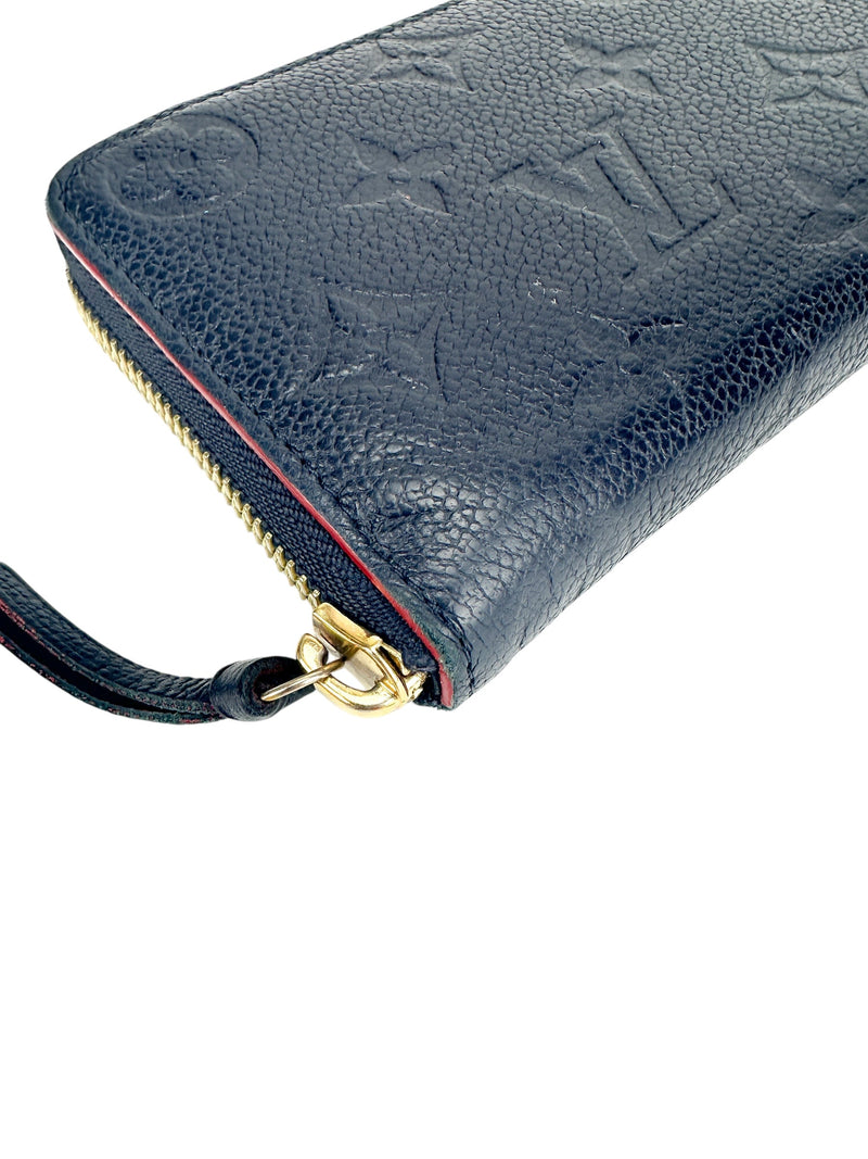 Louis Vuitton Marine Rouge Empreinte Zippy Wallet (Full Set)