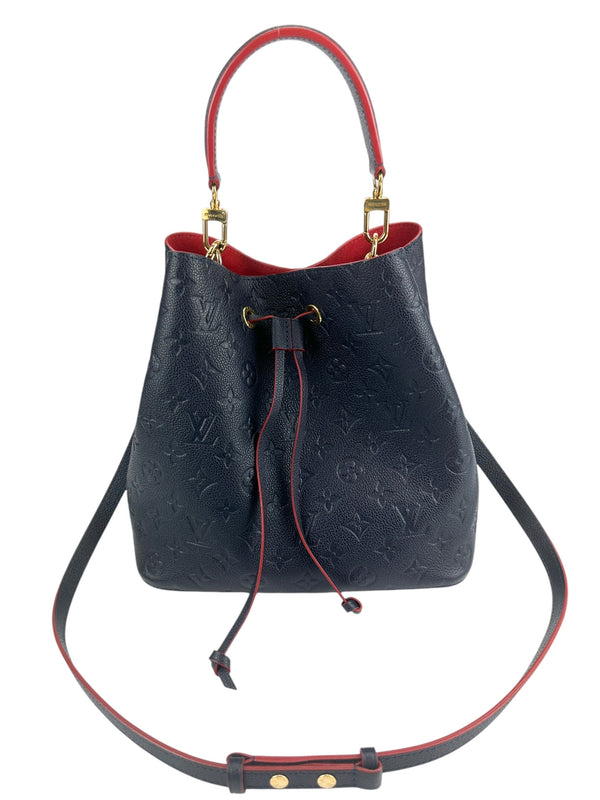 Louis Vuitton Marine Rouge Empreinte Neonoe MM (Full Set)