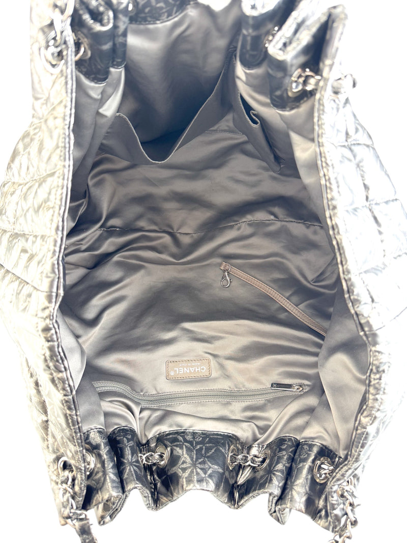 Chanel Satin Quilted Cabas Tote GM
