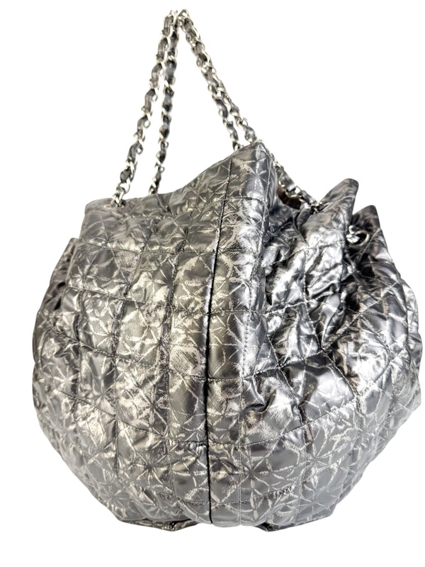 Chanel Satin Quilted Cabas Tote GM