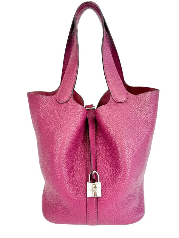 Hermès Pink Clemence Picotin 22
