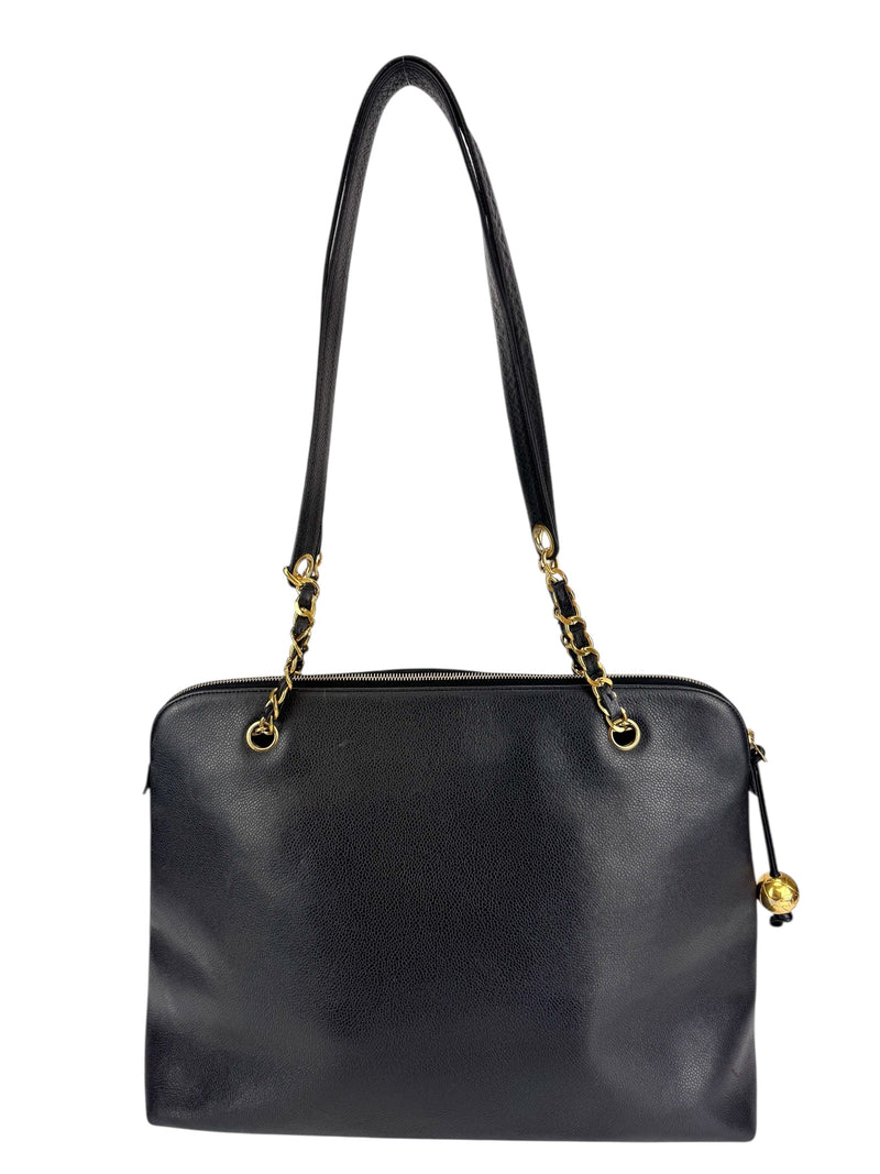 Chanel Vintage Large Black Caviar Timeless Tote