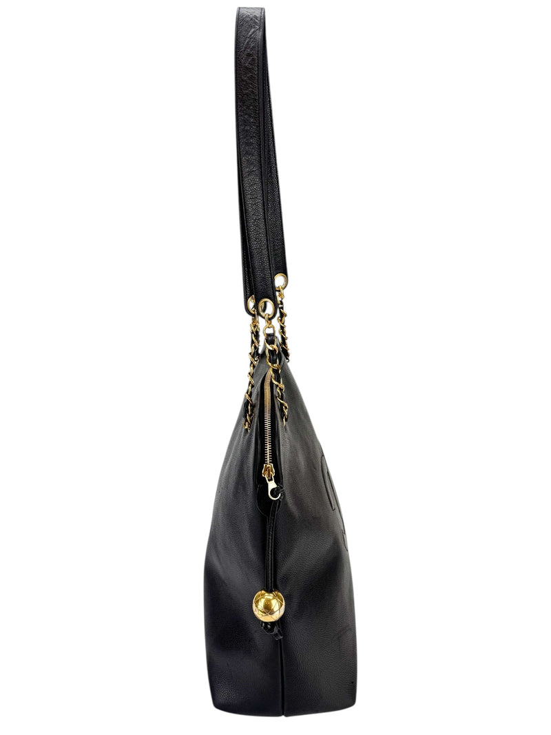Chanel Vintage Large Black Caviar Timeless Tote