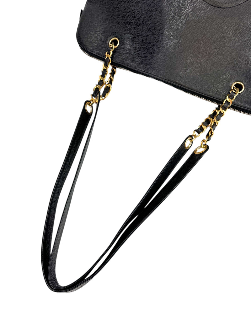 Chanel Vintage Large Black Caviar Timeless Tote