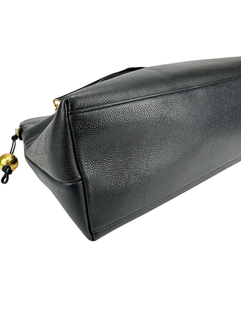 Chanel Vintage Large Black Caviar Timeless Tote