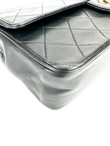 Chanel Vintage Black Lambskin Double Flap