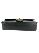 Chanel Vintage Black Lambskin Double Flap