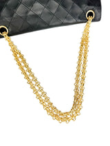Chanel Vintage Black Lambskin Double Flap