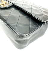 Chanel Vintage Black Lambskin Double Flap