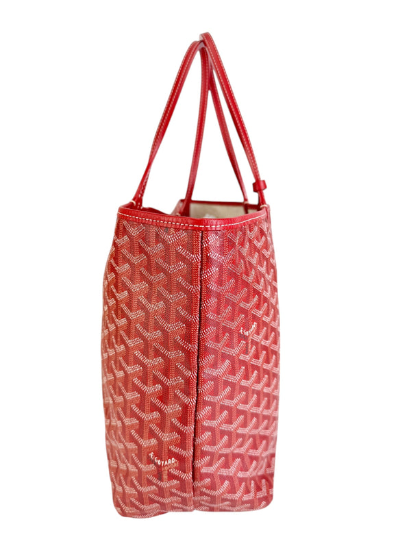 Goyard Red Goyardine Saint Louis PM w/ Pouch