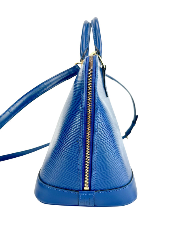 Louis Vuitton Blue Toledo Epi Alma PM w/ Strap