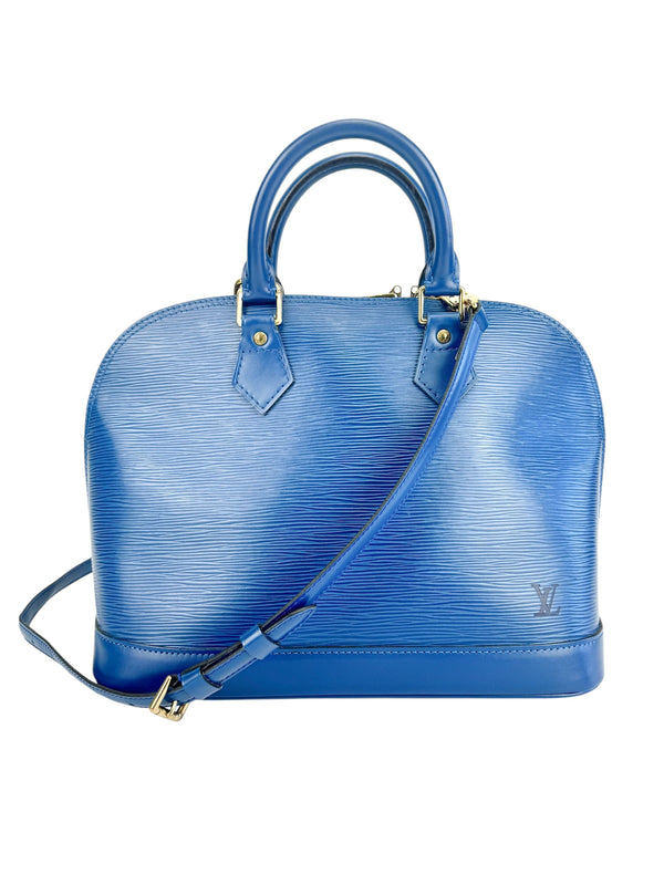 Louis Vuitton Blue Toledo Epi Alma PM w/ Strap