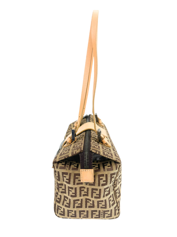 Fendi Zucchino Beige Shoulder Bag
