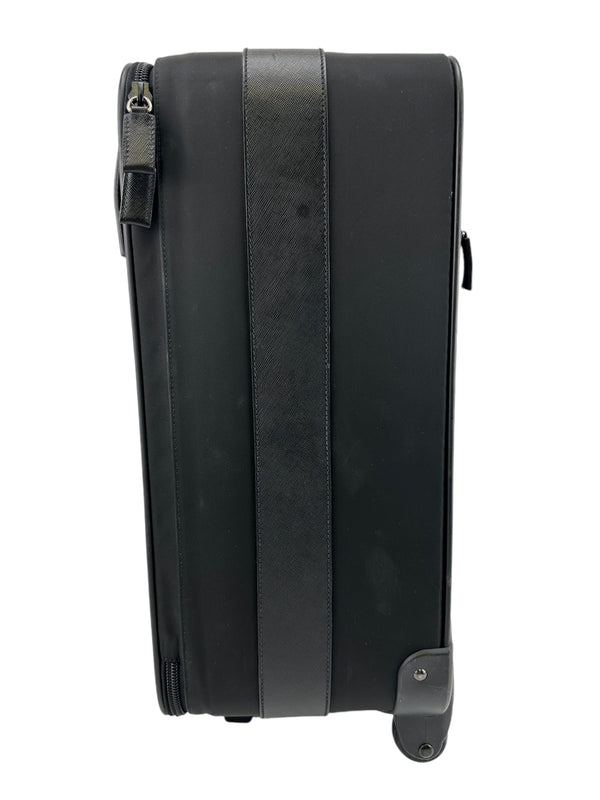 Prada Black Nylon Rolling Luggage 53CM