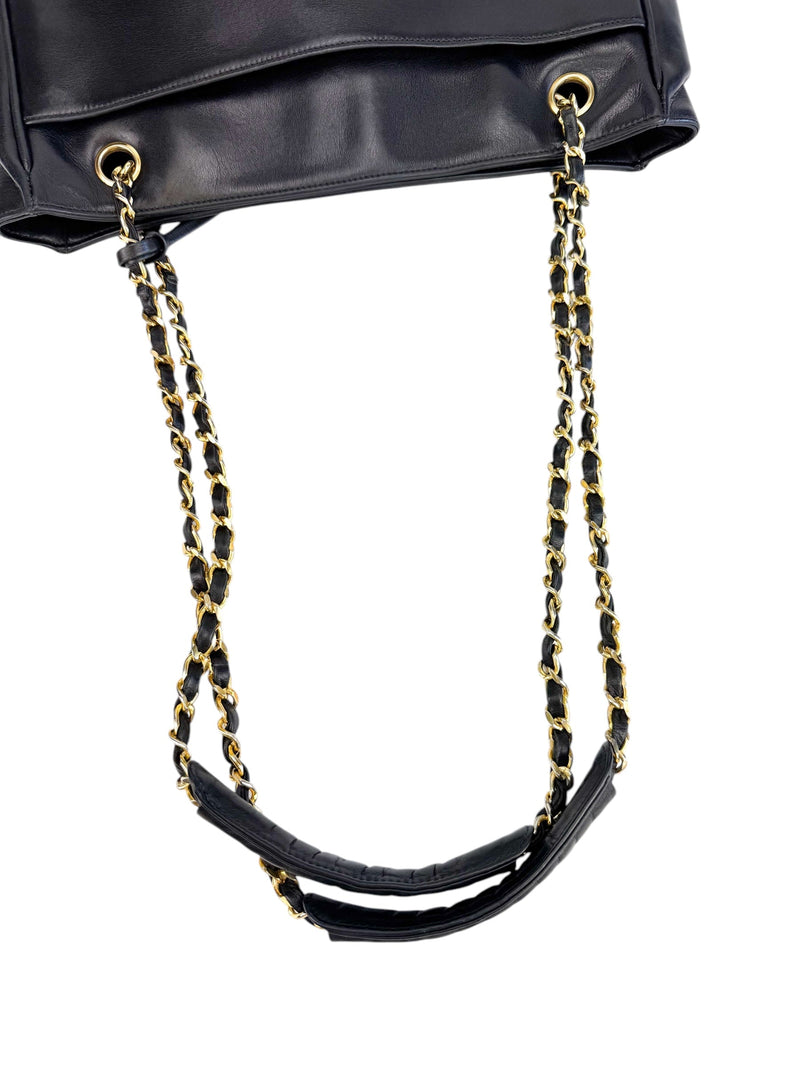 Chanel Black Leather Tote