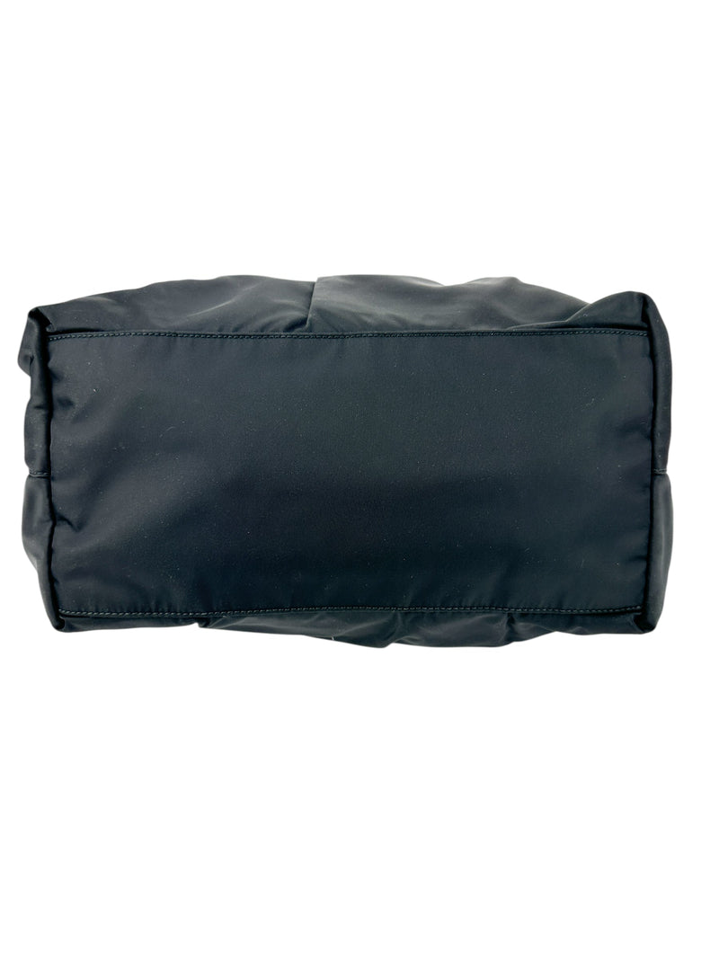 Prada Black Nylon Gathered Bag W/ Strap