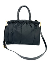 Prada Black Nylon Gathered Bag W/ Strap