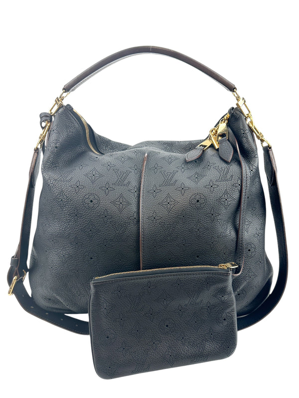 Louis Vuitton Black Mahina Leather Selene PM