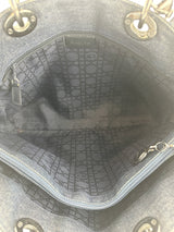 Christian Dior Vintage Large Denim Lady Dior W/ Strap