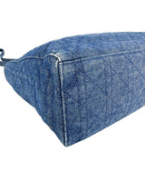 Christian Dior Vintage Large Denim Lady Dior W/ Strap