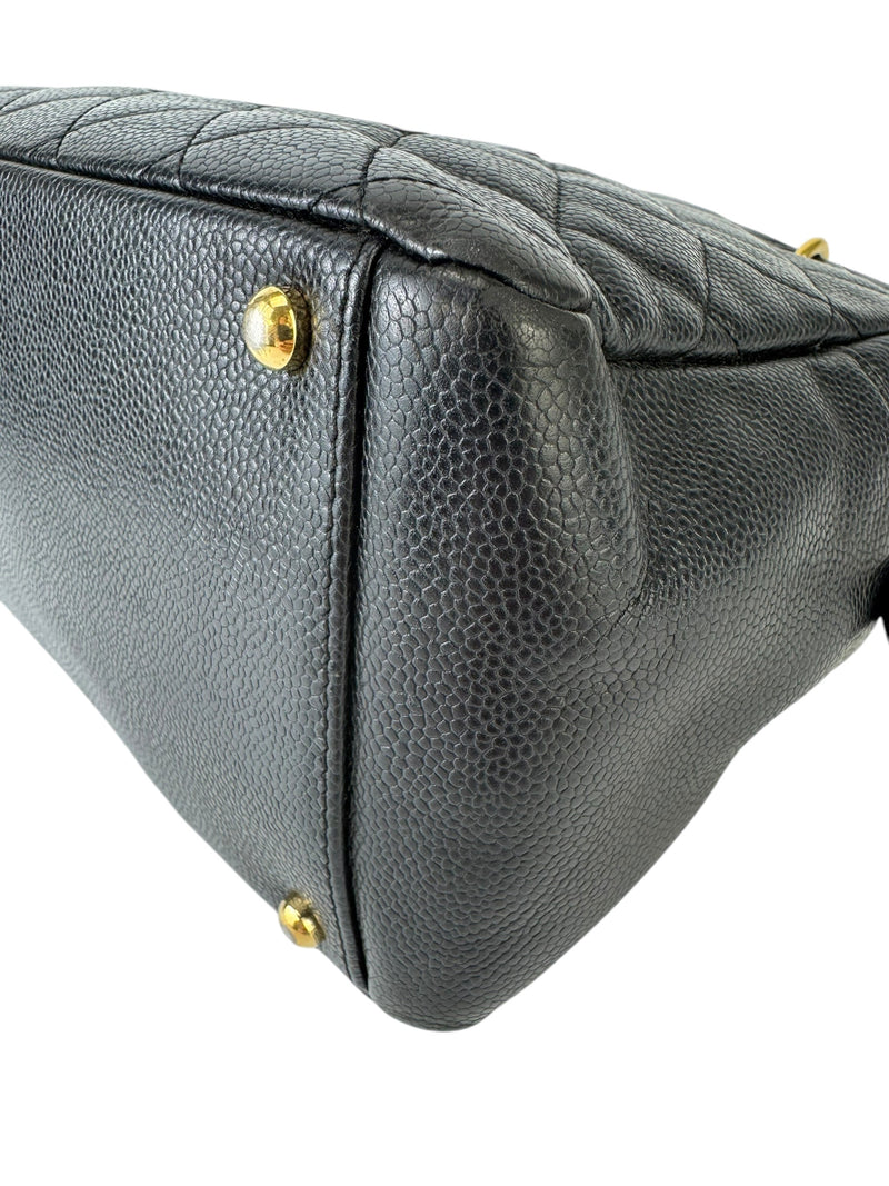 Chanel Black Quilted Caviar Timeless Grand Shopping Tote (GST)