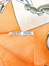 Hermès Orange L'Instruction du Roy Jacquard Silk Scarf 90cm (Full Set)