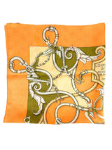Hermès Orange L'Instruction du Roy Jacquard Silk Scarf 90cm (Full Set)