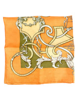 Hermès Orange L'Instruction du Roy Jacquard Silk Scarf 90cm (Full Set)