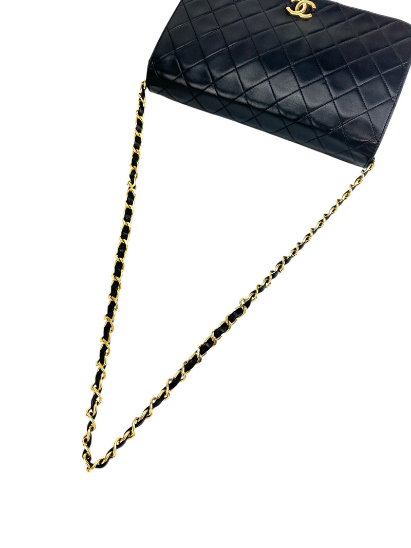 Chanel Black Lambskin Full Flap