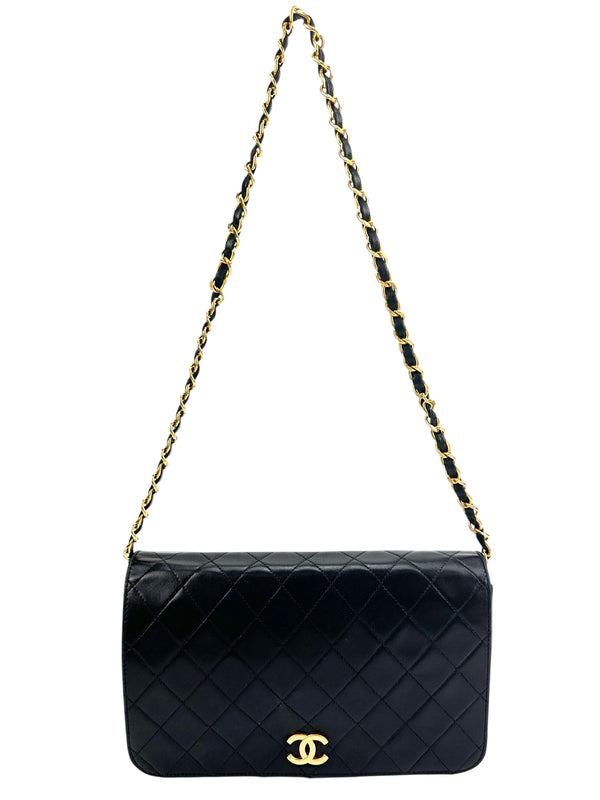 Chanel Black Lambskin Full Flap