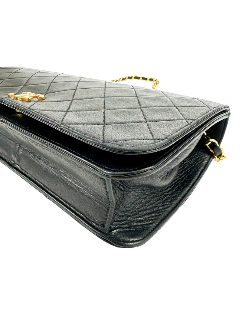Chanel Black Lambskin Full Flap
