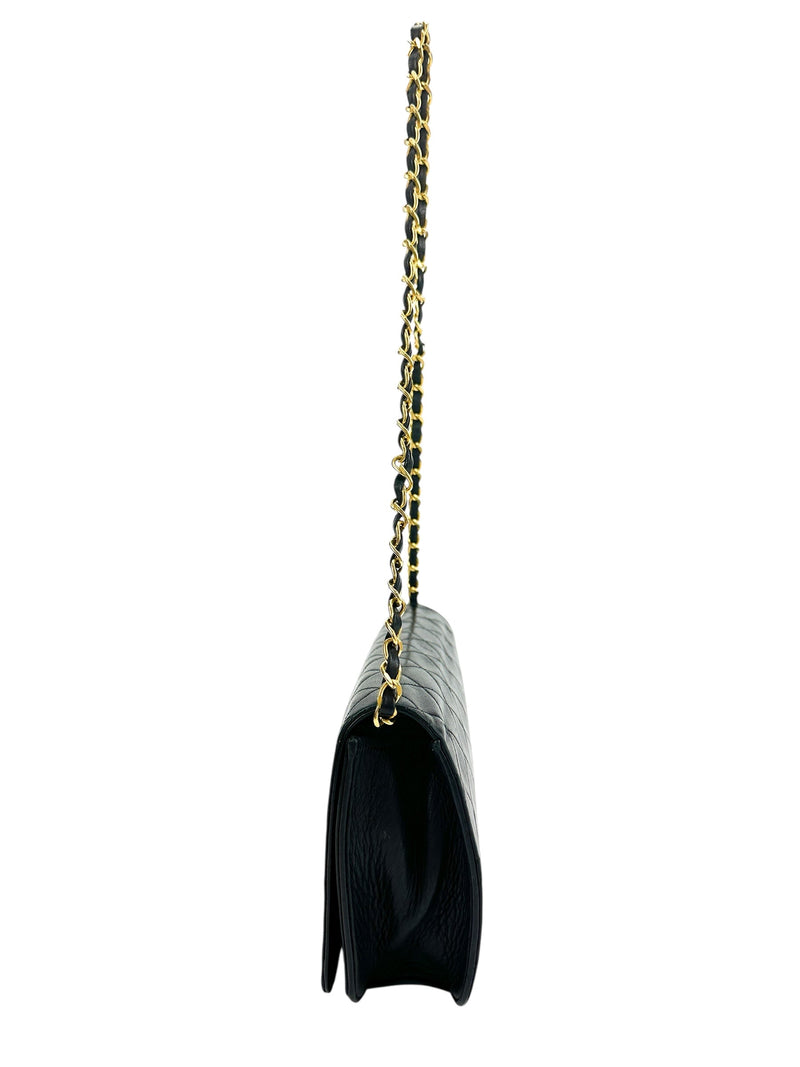 Chanel Black Lambskin Full Flap