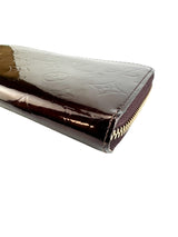 Louis Vuitton Amarante Vernis Zip Around Wallet (Full Set)