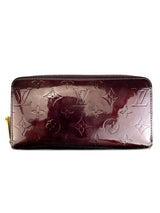 Louis Vuitton Amarante Vernis Zip Around Wallet (Full Set)