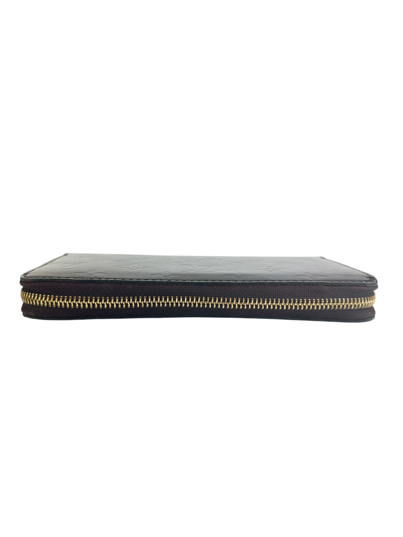 Louis Vuitton Amarante Vernis Zip Around Wallet (Full Set)