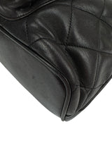 Chanel Vintage Black Quilted Lambskin Backpack