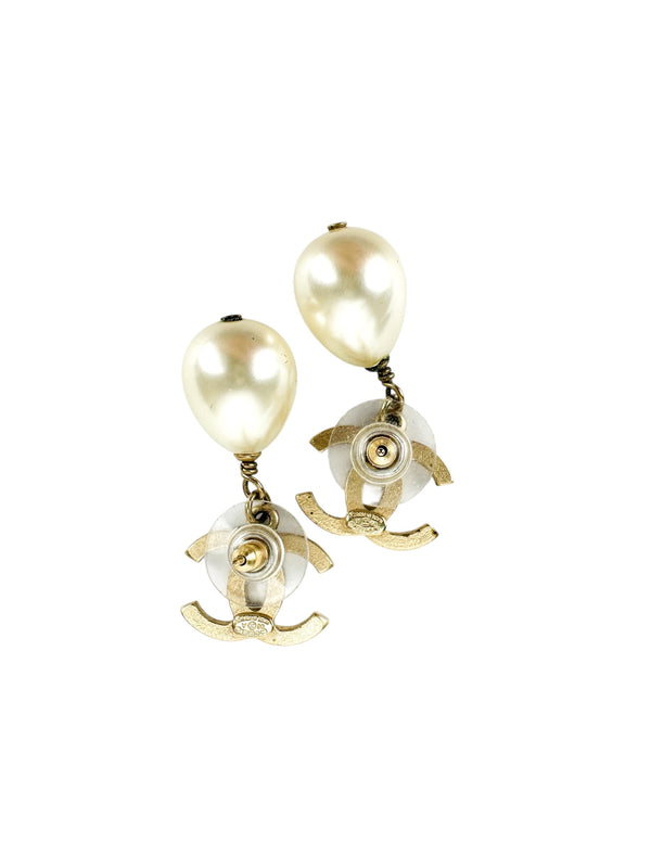 Chanel CoCo Faux Pearl Drop Earrings