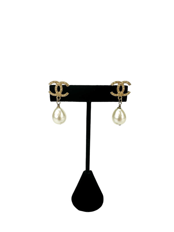 Chanel CoCo Faux Pearl Drop Earrings