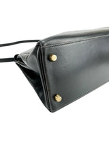 Hermès Vintage Black Box Calf Kelly 32