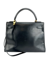 Hermès Vintage Black Box Calf Kelly 32