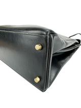 Hermès Vintage Black Box Calf Kelly 32