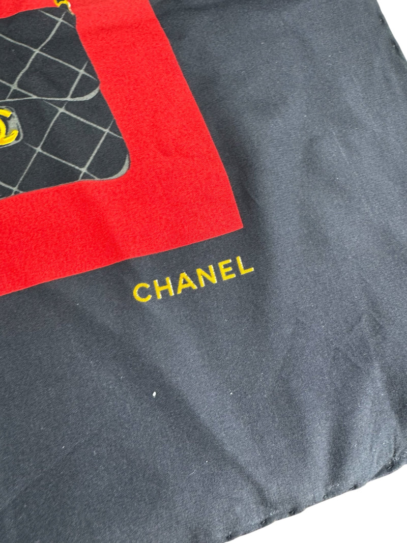 Chanel Flap Bag Print Silk Scarf